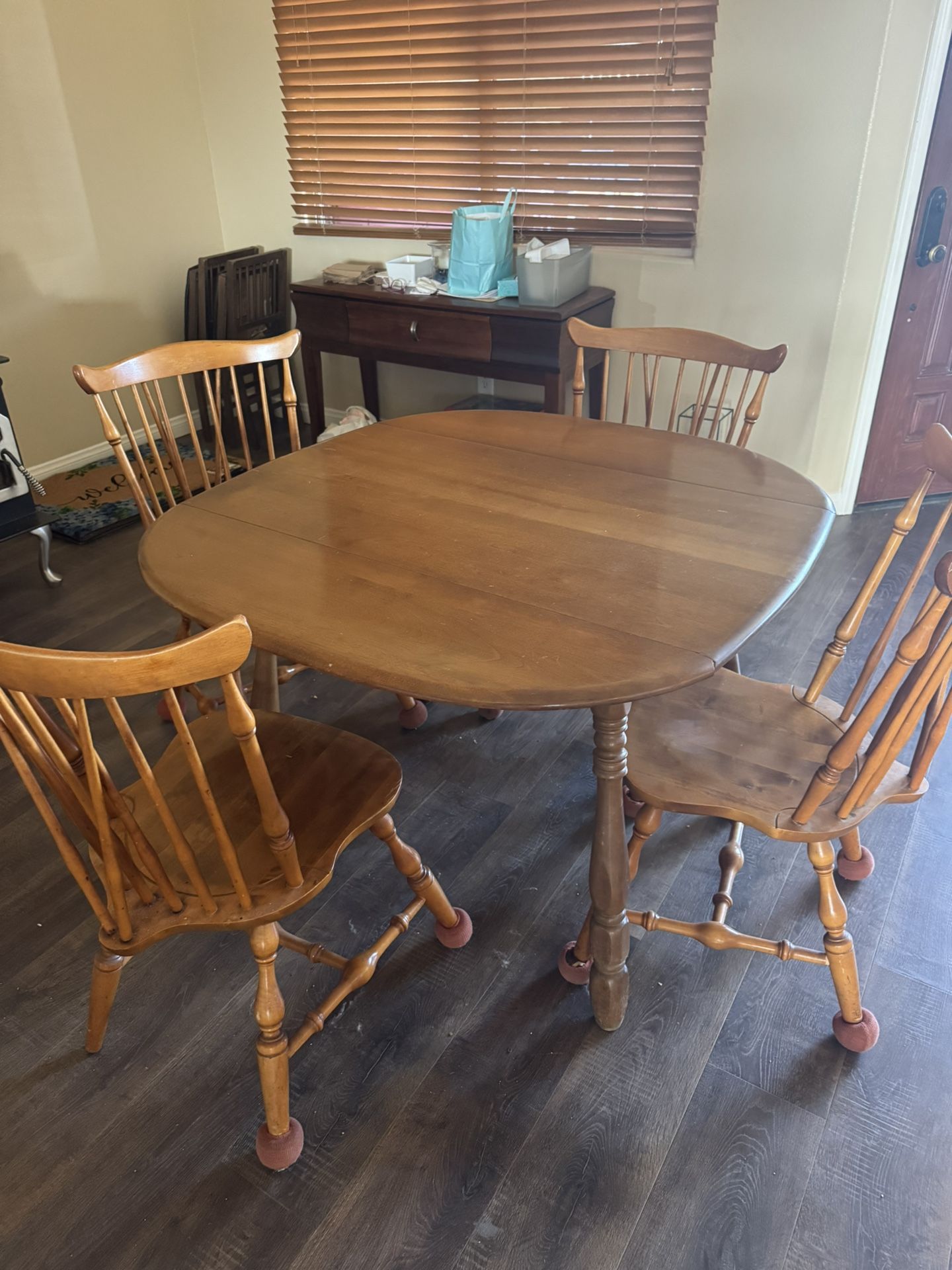 Real Wood Vintage Table And Chairs