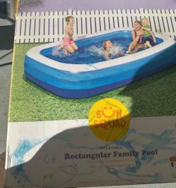 New Sun Squad Deluxe Inflatable Above Ground Pool - Blue, 10ft x 22in
