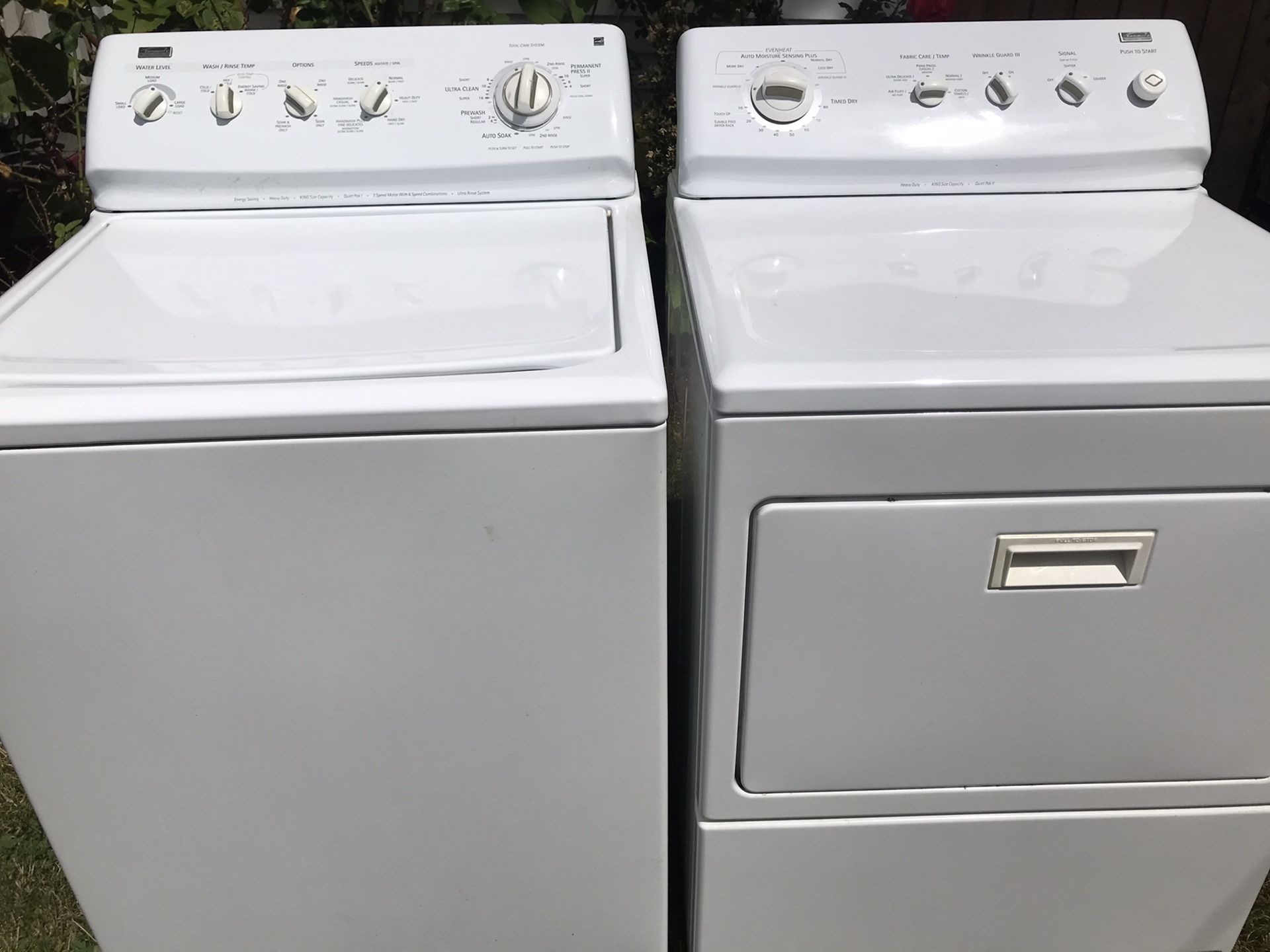 Kenmore Washer & dryer top load