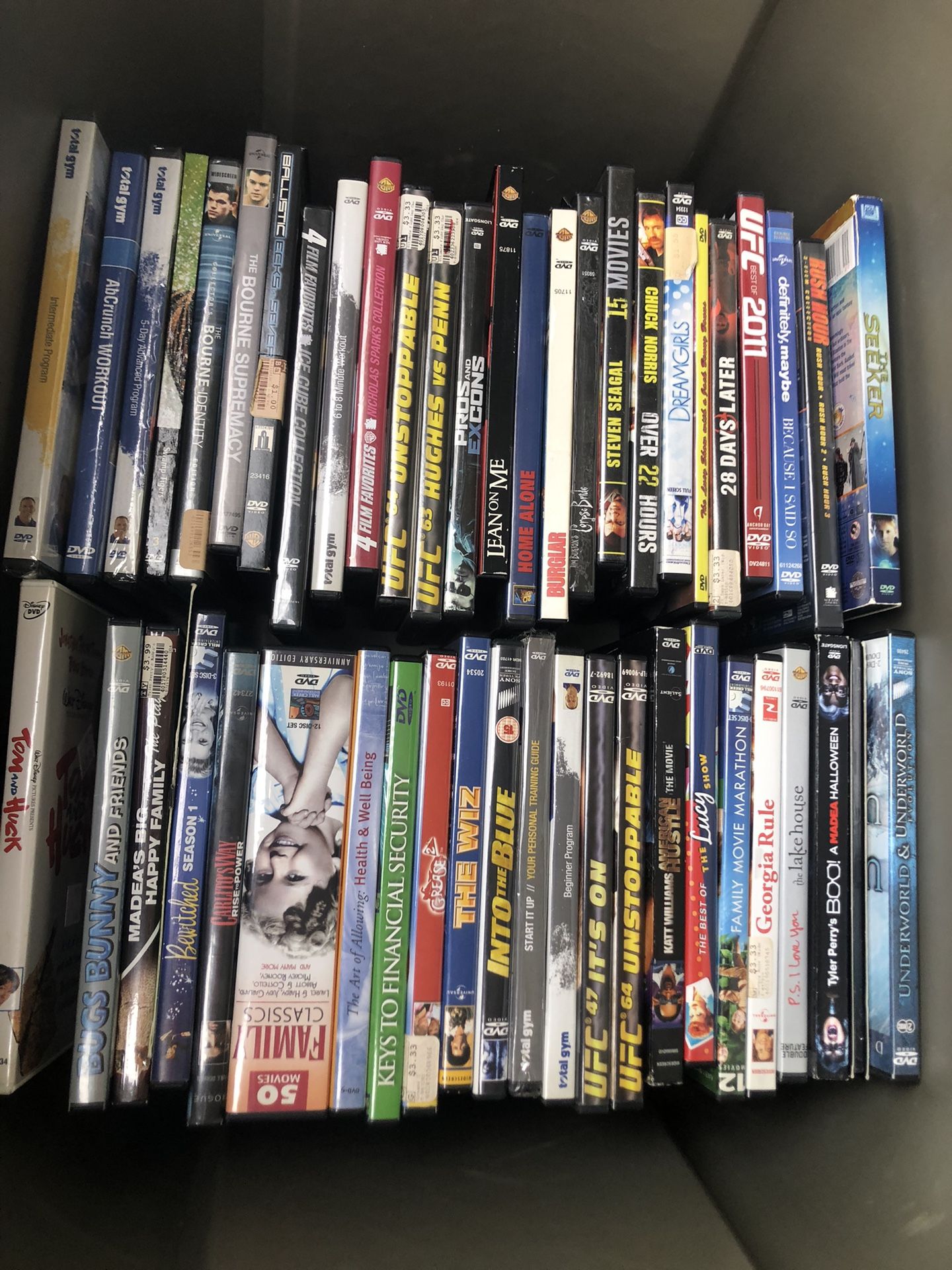 2 Boxes Of DVDs