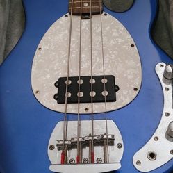 Blue Ernie Ball licensed 4 string OLP bass