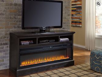 New Large Fireplace LG Entertainment Center By Ashley