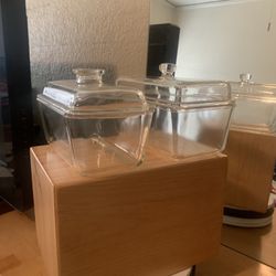 1940’s / 1950’s Vintage Westinghouse/pyrex Glass Refrigerator/ Baking Dishes