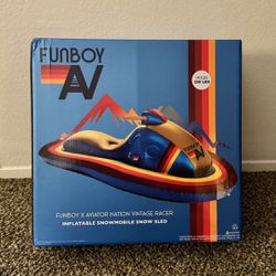 Funboy x Aviator Nation Vintage Racer Inflatable Snowmobile Snow Sled