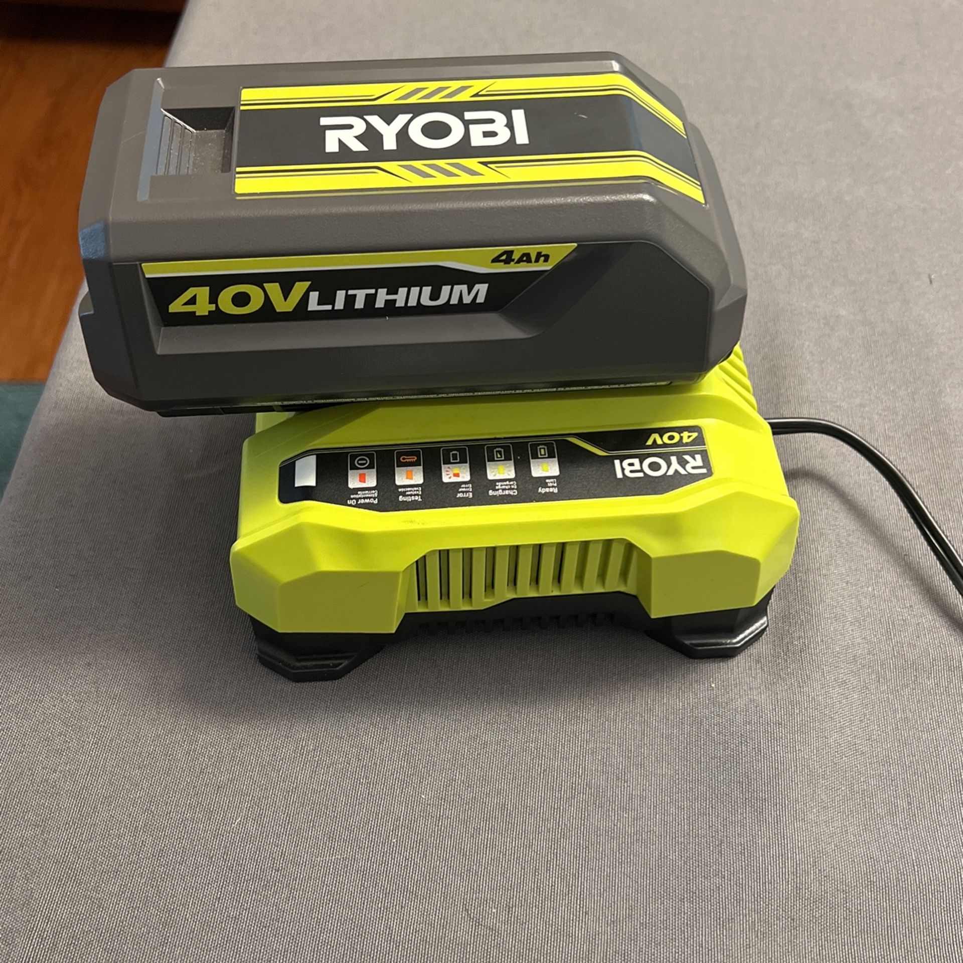 RYOBI 40V BATTERY 🔋 AND 40V RAPID CHARGER 🔌