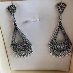 Black Metal Ear Rings , Jhumkas 