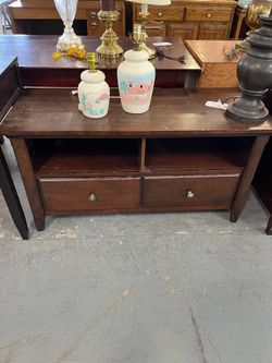 Dark brown tv stand (in store)