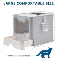 Medario Cat Litter Box, Large