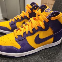 Nike Dunk High Purple/Gold - Size 9M