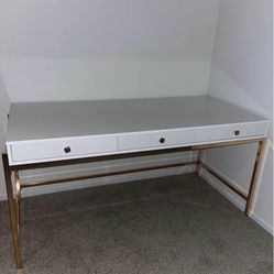 BIG Vanity Desk (white/rosegold)