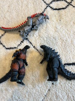Godzilla toys lot neca playmates trendmasters lot of 3