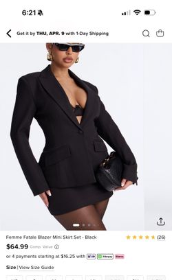 Black skirt set