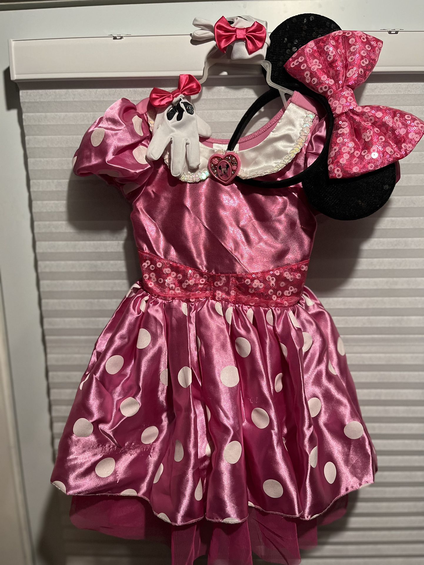 Size 3 Minnie Mouse Costume Pink Dress Outfit - Disney 