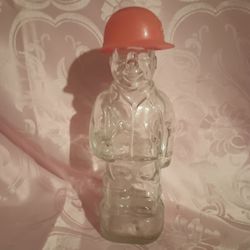 Vintage Men's Empty Glass Man With Hat