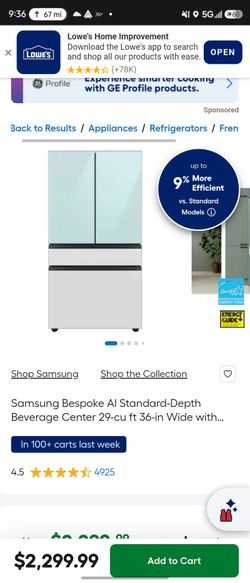 Samsung 4 door Bespoke Fridge