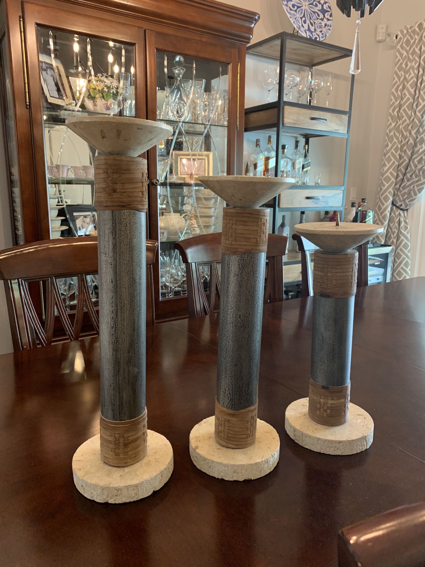 Marble Candle Stick Holders
