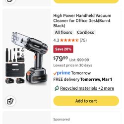 High Power Handheld Vacuum Cleaner 