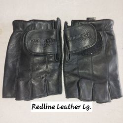 Redline Leather Motorcycle Gloves 