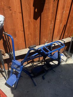 Mini Bike Frame And Parts, Included With A Dirtbike Helmet