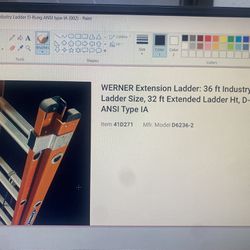 Werner 36 Foot Industry Ladder ANSI Type  IA $350 OBO