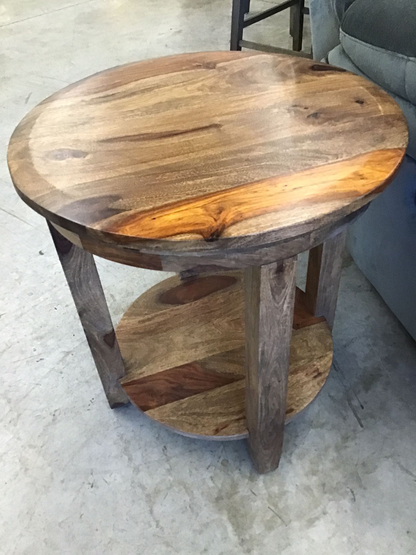 Round Side Table Solid Wood! 22 Diameter X 23h