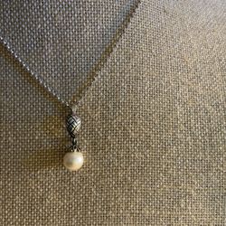 Sterling pearl necklace