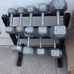 Hands Weights 255 Lb & Weight Bench With Lift