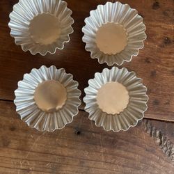 Set Of 4 Vintage Flute Molds