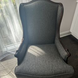 (2) Grey Wing Chairs