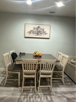 Ashley furniture Farm House Dining Dinner Table with six chairs