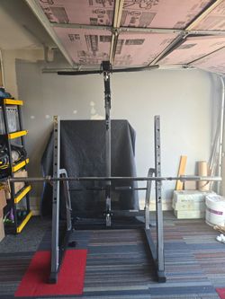 Power Rack with Lat Pulldown Attachment