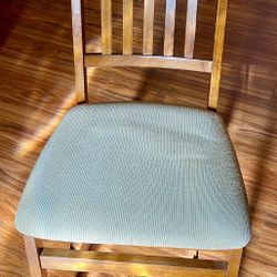 Wood Dining Chair – Padded Seat – Mission Style