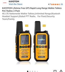 KayoTom 4G LTE GPS Walkie Talkies 2-Pack