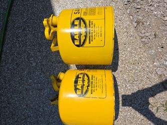 Eagle brand steel safety diesel cans yellow 5 gallons each