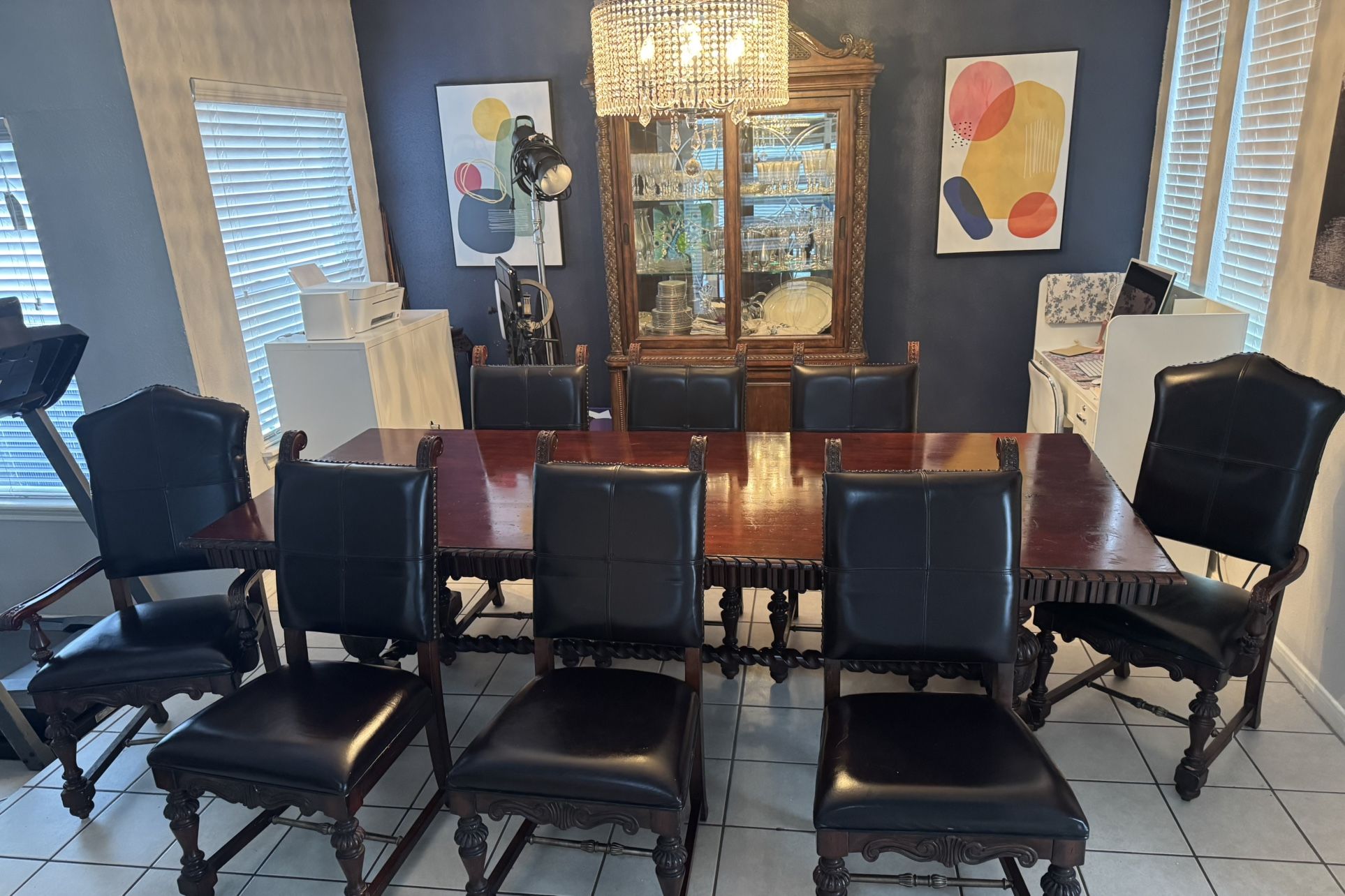Dining Room Table With Eight Chairs