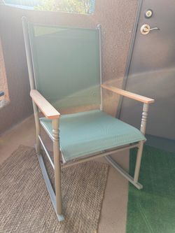 Two Rocking Chairs with Wood Arms