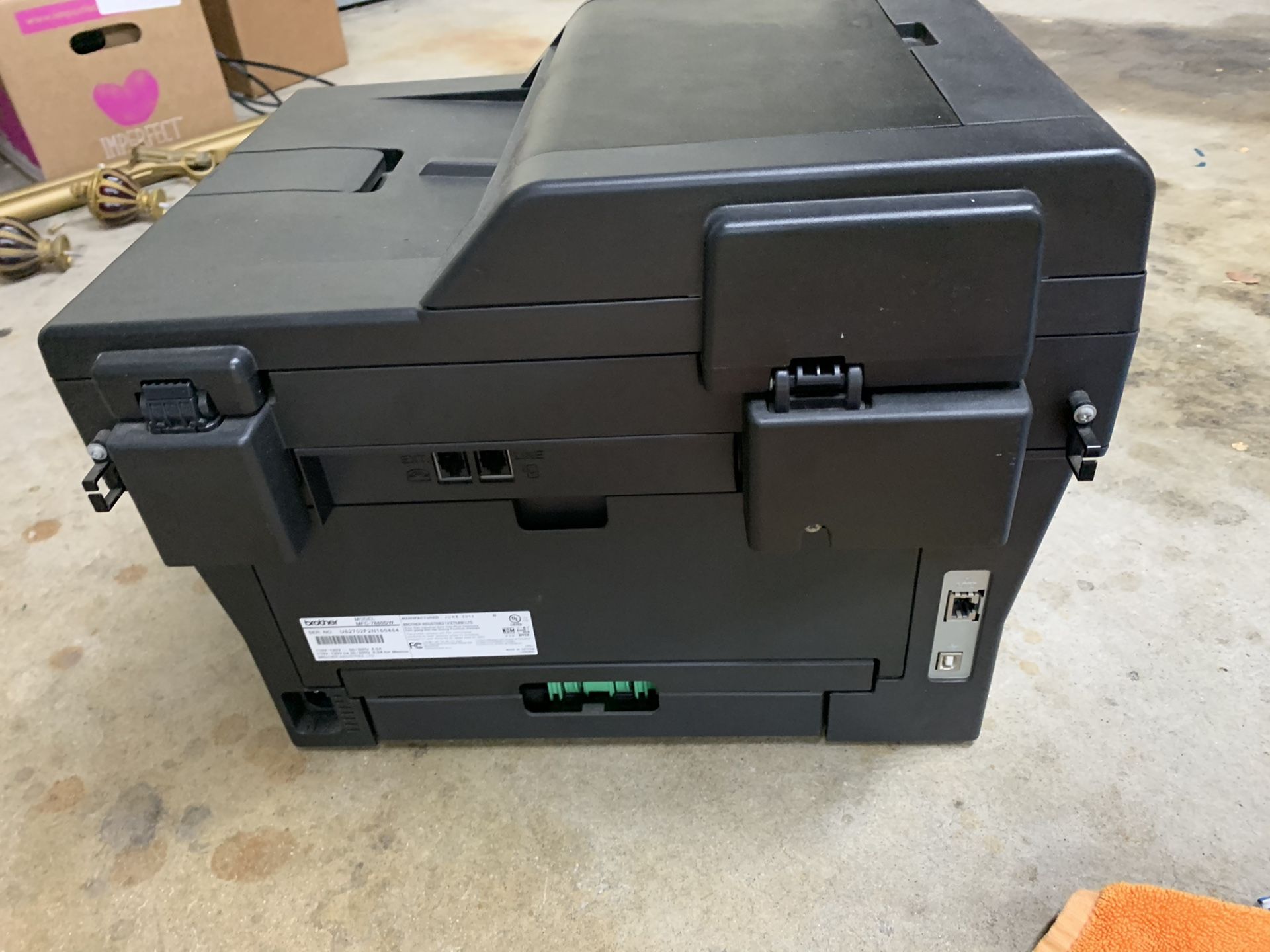 Wifi Black and White Laser Printer, Scanner, & Fax Brother mfc7860dw