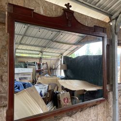 Antique Mirror Cherrywood Large