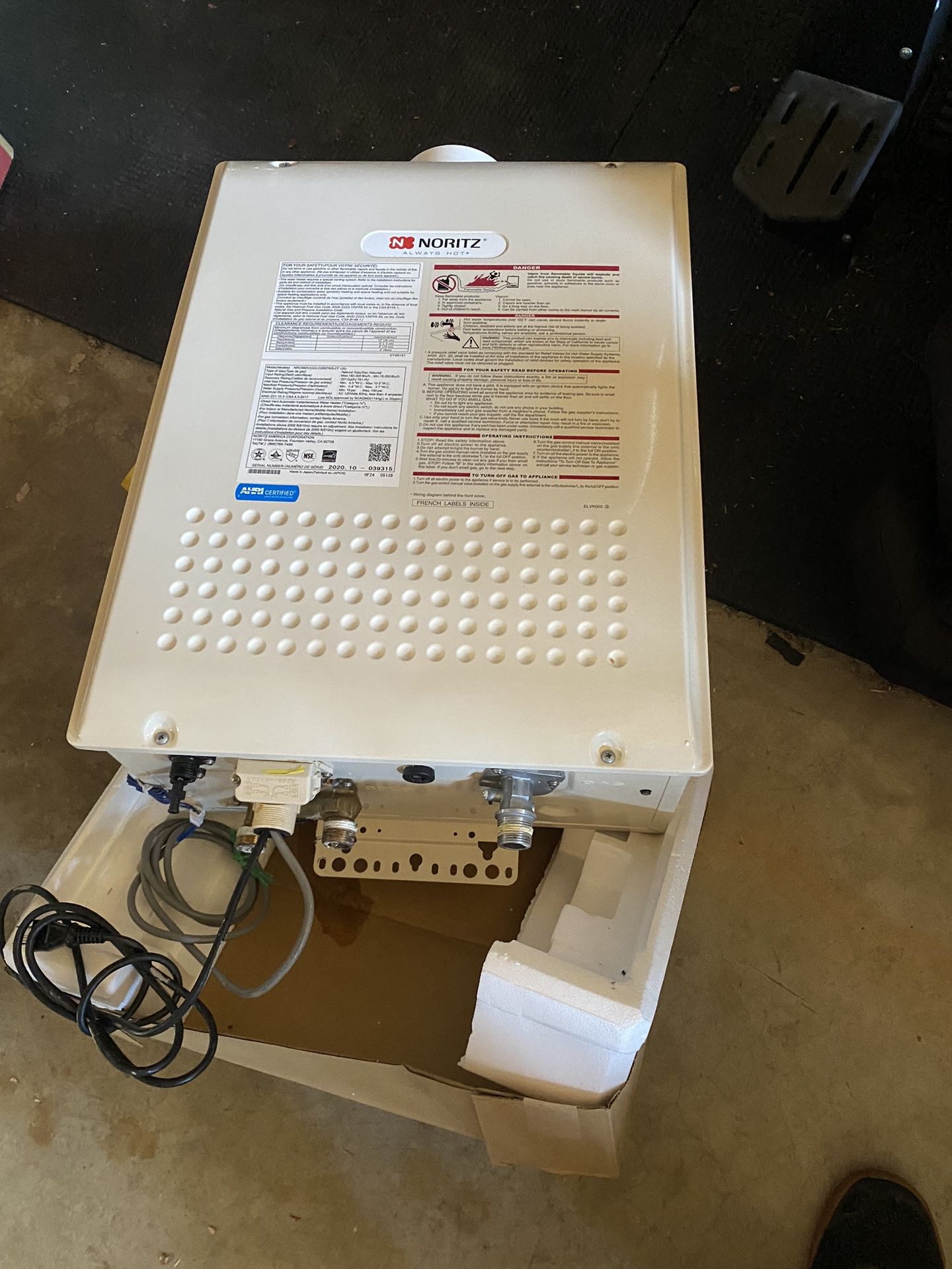 Noritz Tankless Water Heater Gas