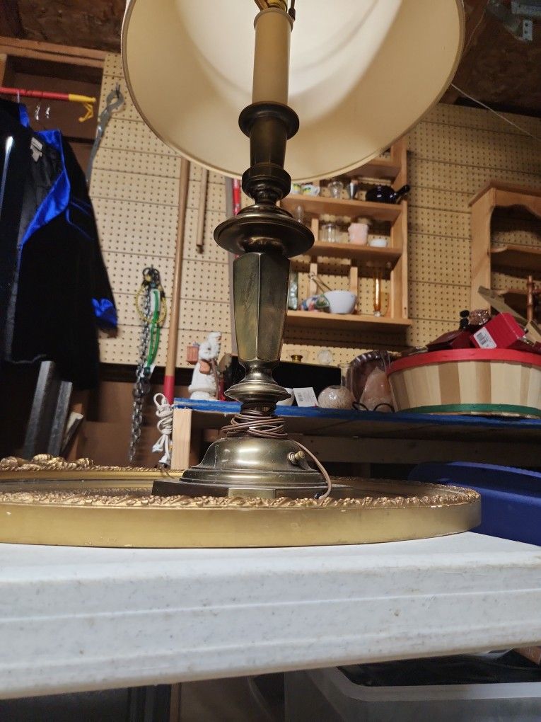 Antique Very Heavy Brass Lamp