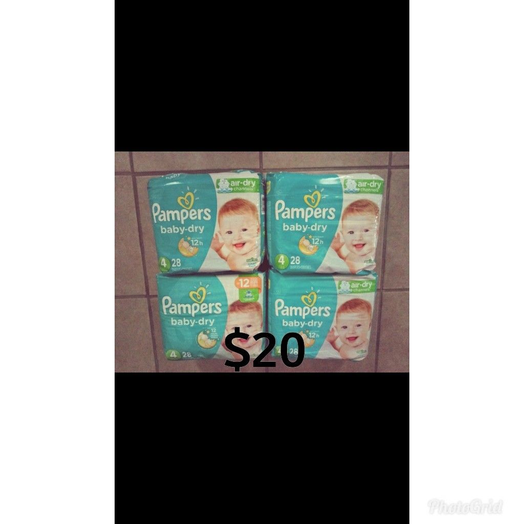 Pampers baby dry size 4. Diapers