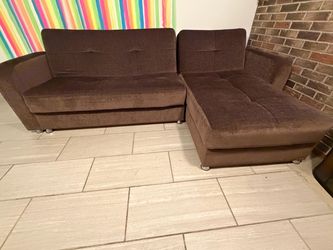Istikbal 2 piece/storage brown sofa