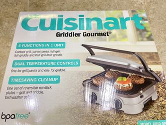 Griddler, Panini Press New  Cuisinart 5-IN-1 Stainless Steel Griddler, Panini Press, Sandwich Maker