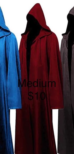 Red Adult Hooded Tunic Cloak Cosplay Costume Medium