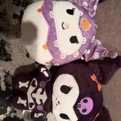 Sanrio Kuromi Set Of 2 Plush Toys Squish mellows 