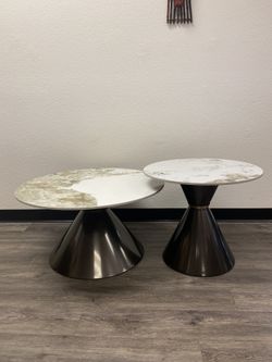 Modern Nesting Coffee Table Set – Sintered Stone Tops