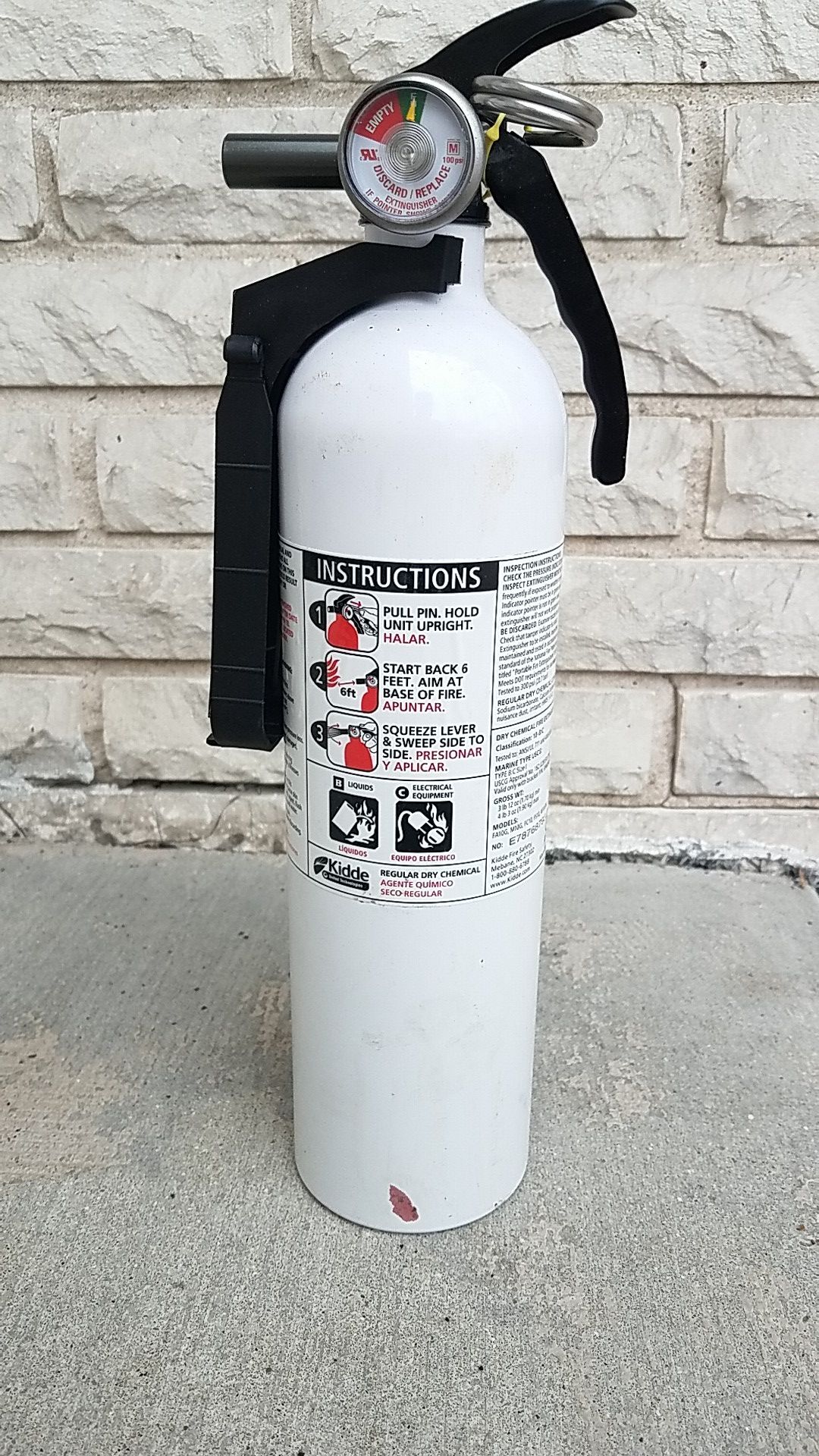 Brand new marine fire extinguisher