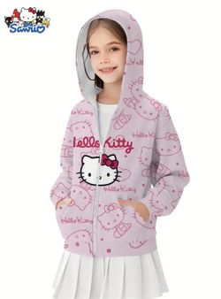 Hello Kitty Print- Zip Up Jacket