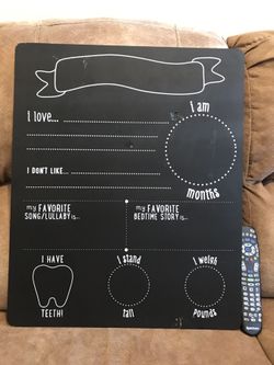 Baby growing chalkboard
