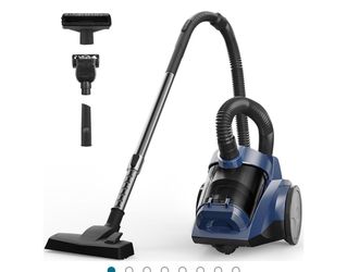 Sweepcent Canister Vacuum Cleaner 45KPa Power Bagless Canister Vacuums for Home with 5 Tools 4.5QT Dust Cup Double HEPA Filter Lightweight Multi-Surfa